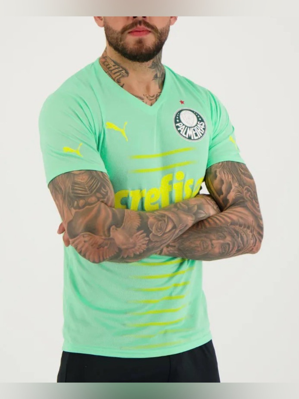 Puma Authentic Palmeiras 2022 Brazil 769941-01 Soccer Green Jersey Men’s Sz: L - Picture 3 of 6